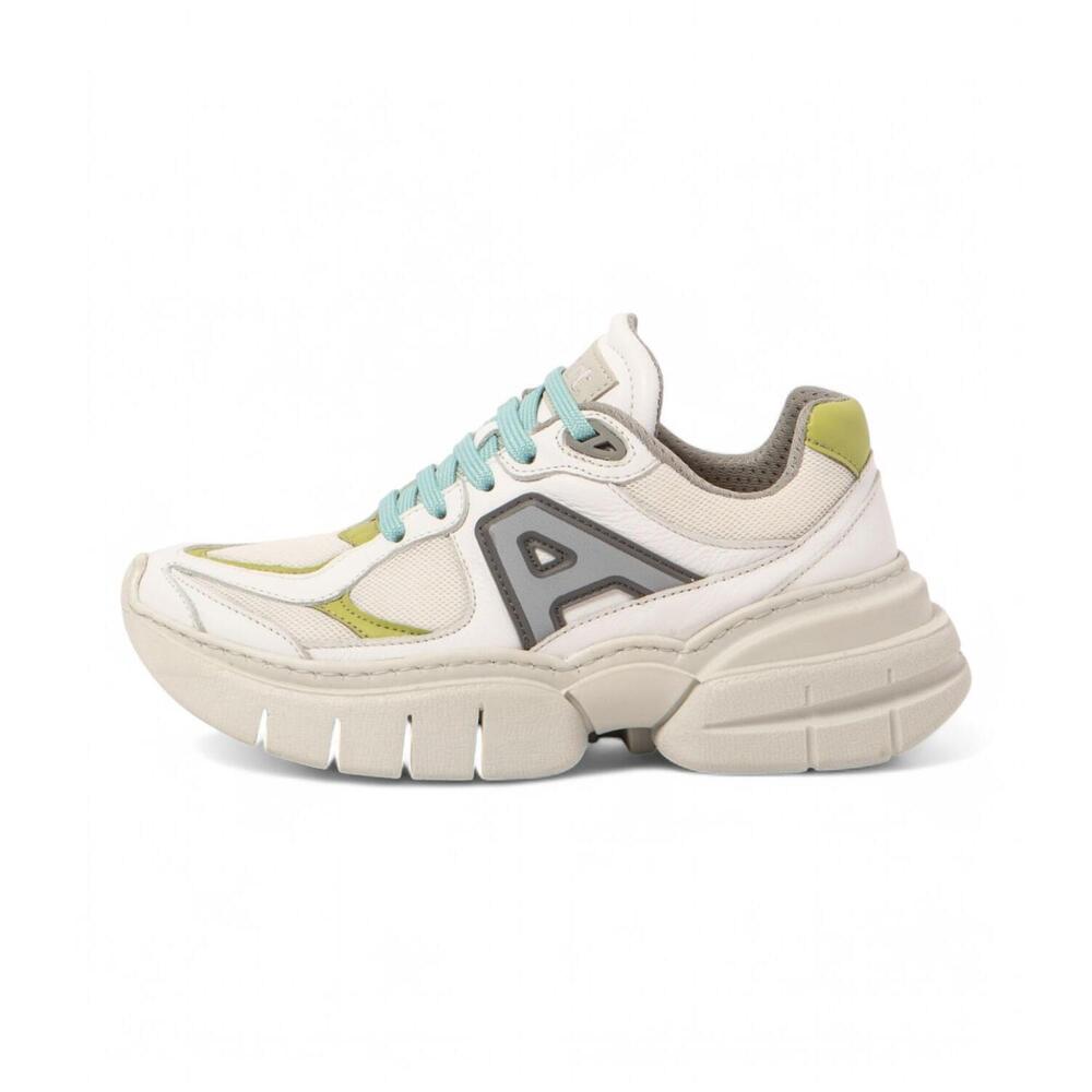 NEW ART METROPOLITAN SHOES women's athens leather trainers shoe in white